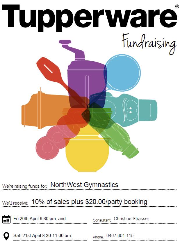 NWG North West Gymnastics Tupperware Fundraiser